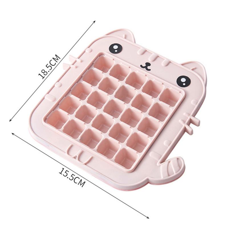 Cubitos de hielo caseros de estilo lindo para el hogar, pequeño congelador, nevera, cubito de hielo congelado, molde de cubitos de hielo de animales de dibujos animados, rejilla de hielo, herramientas de cocina: Pink kitten