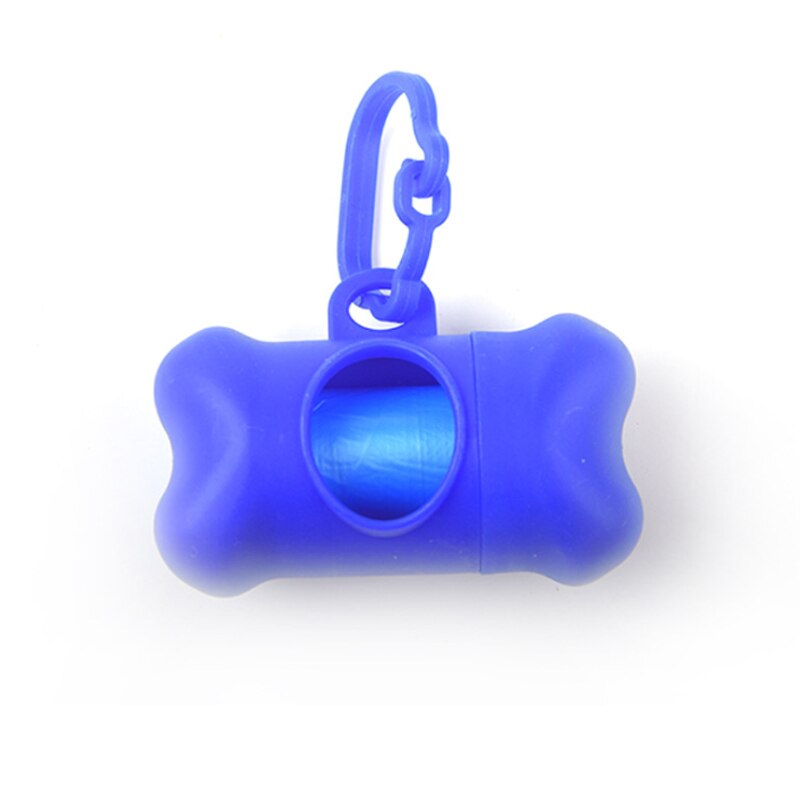 Perro mascota residuos bolsa portátil dispensador de residuos para perros titular de la bolsa de perro caca Scooper bolsas perros de compañía Pooper Scooper mascotas suministros: Azul