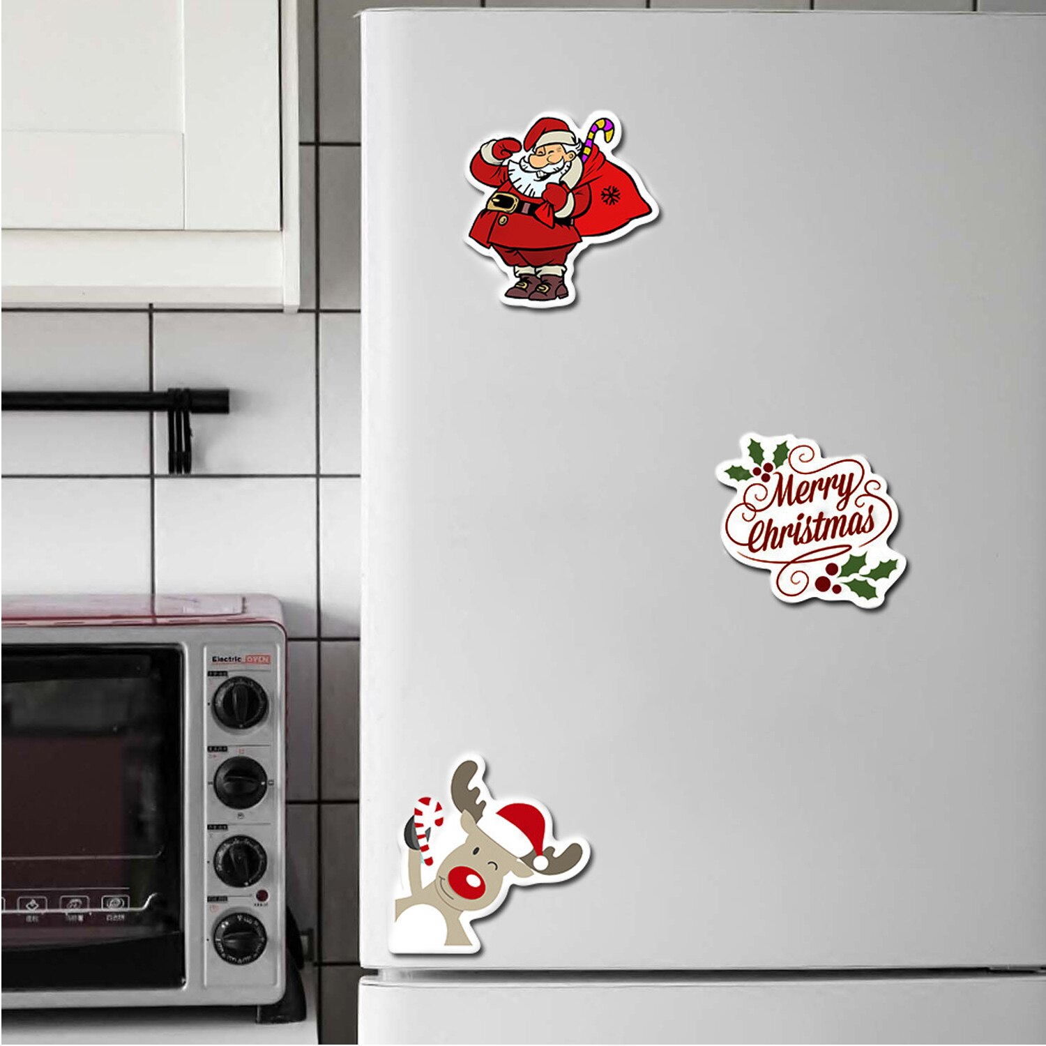 Autocollants de décoration de thème de noël, Stickers imperméables pour valises, téléphones portables, tablettes, peau de skateboard, 50 pièces