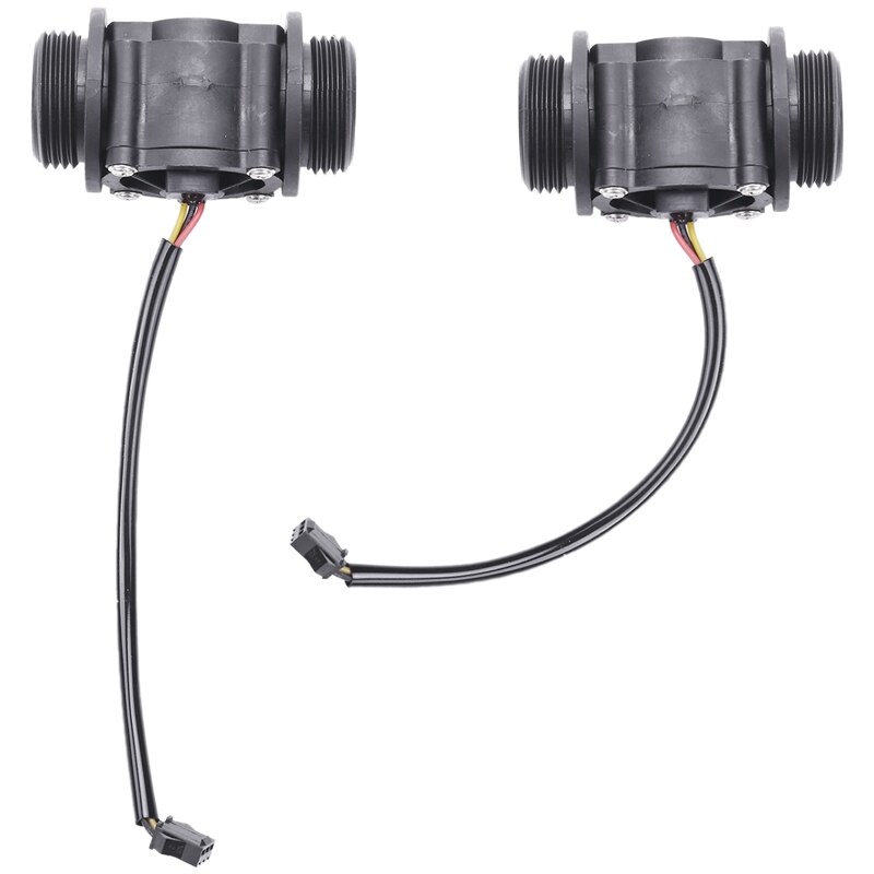 2PCS Water Flow Sensor Fuel Flow Meter Water Meter Sensor Flowmeter Water Sensor Counter Indicator FS400A G1 DN25 1-60L/Min: Default Title
