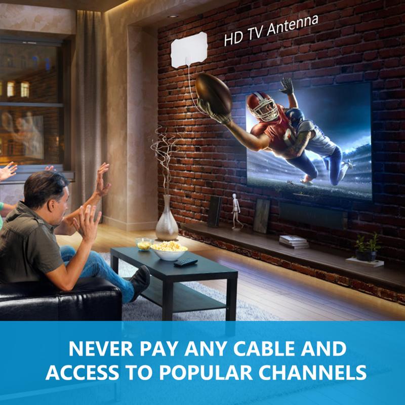 Indoor Digitale Hdtv Antenne 960 Miles Radius Versterker1080p Isdb-Tb Satellietschotel Signaal Ontvanger Antenne