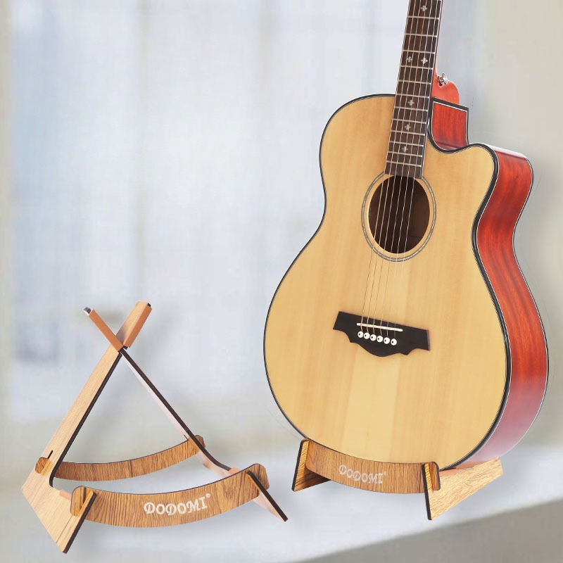 Soporte de madera para guitarra, bajo, ukelele, estante de exhibición de almacenamiento ligero desmontable para tienda, accesorios clásicos para instrumentos musicales: Verde militar