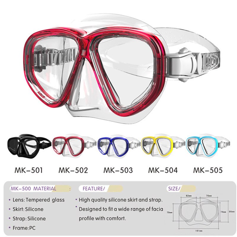 2pcs Diving Mask Dry Breathing Tube Set Snorkeling Diving Goggles Tube Kit MVI-ing