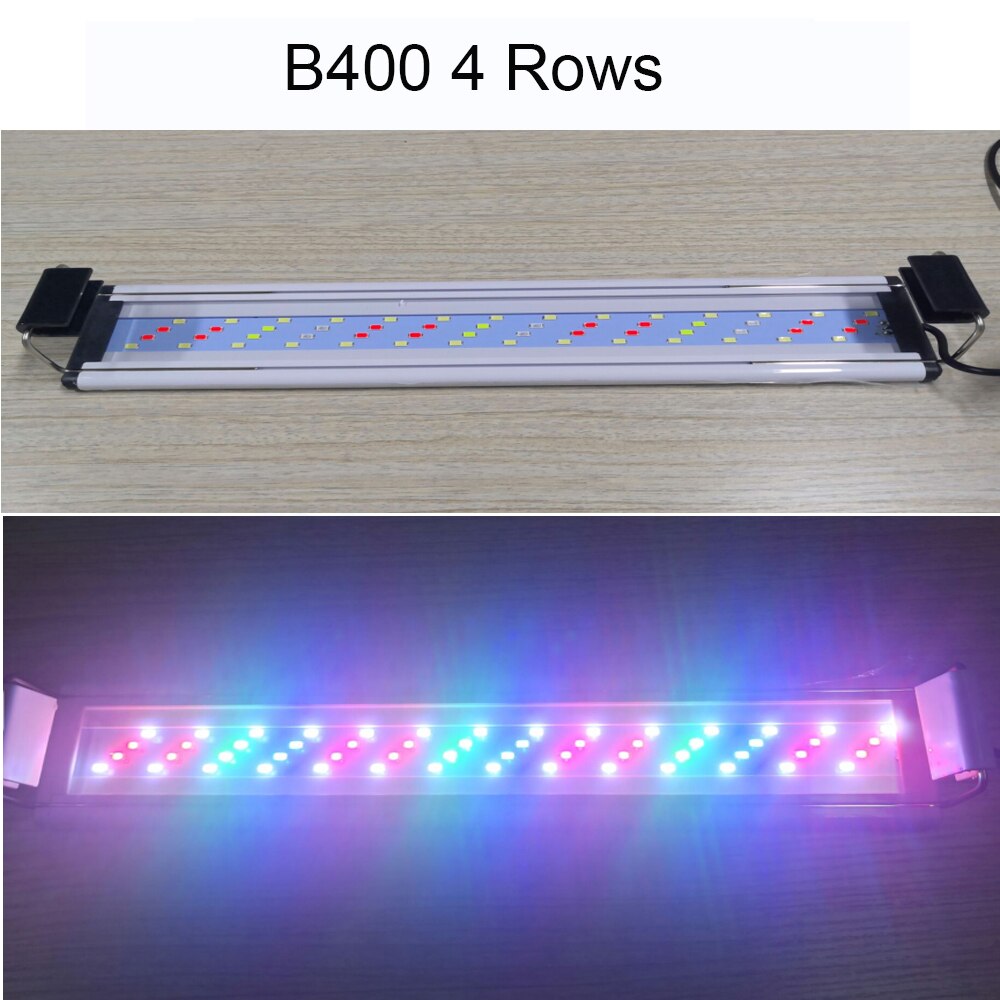 Super Slim LEDs Aquarium Lighting Aquatic Plant Light 20-70CM Extensible Waterproof Clip on Lamp For Fish Tank: B400-C EU-Plug
