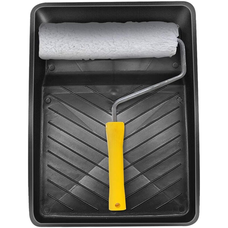 5 Pack 9 Inch Plastic Paint Trays Black Paint Roller Tray For Home Renovations And Repair Paint Rollers Paint Brushes