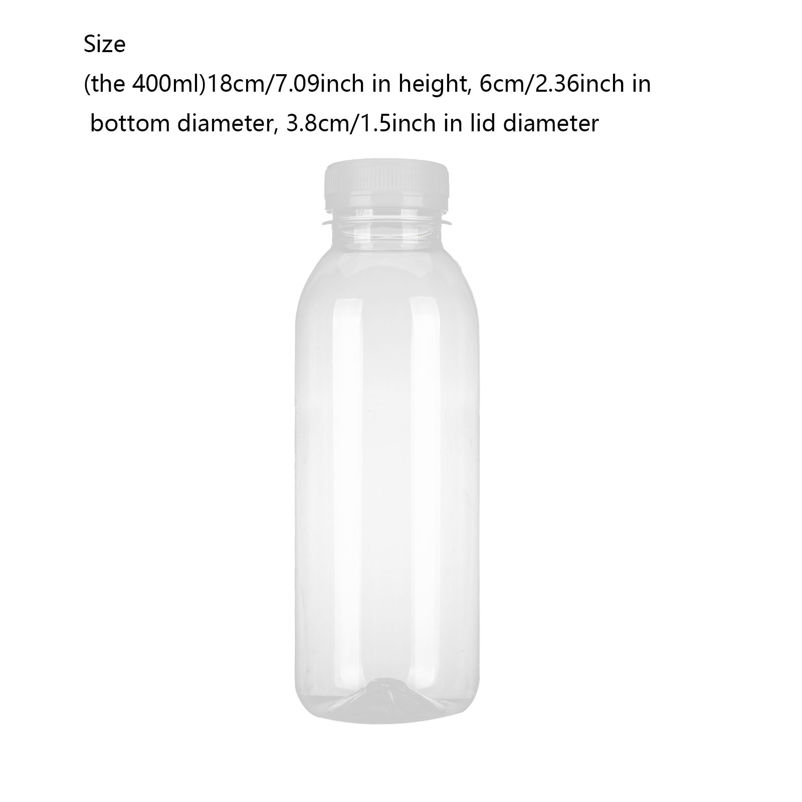 300/350/400ml Transparent Transparent Water Bottle Plastic Empty Soft Drink Containers Beverage Bottles with Lids
