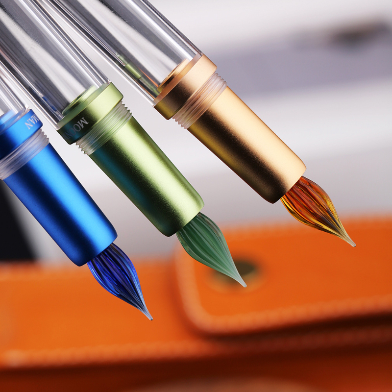MAJOHN No.1 Punta de vidrio Punta de pluma de inmersión transparente de color Juego de puntas de bolígrafo universal (compatible con M2C3V1 Maru Color N12)