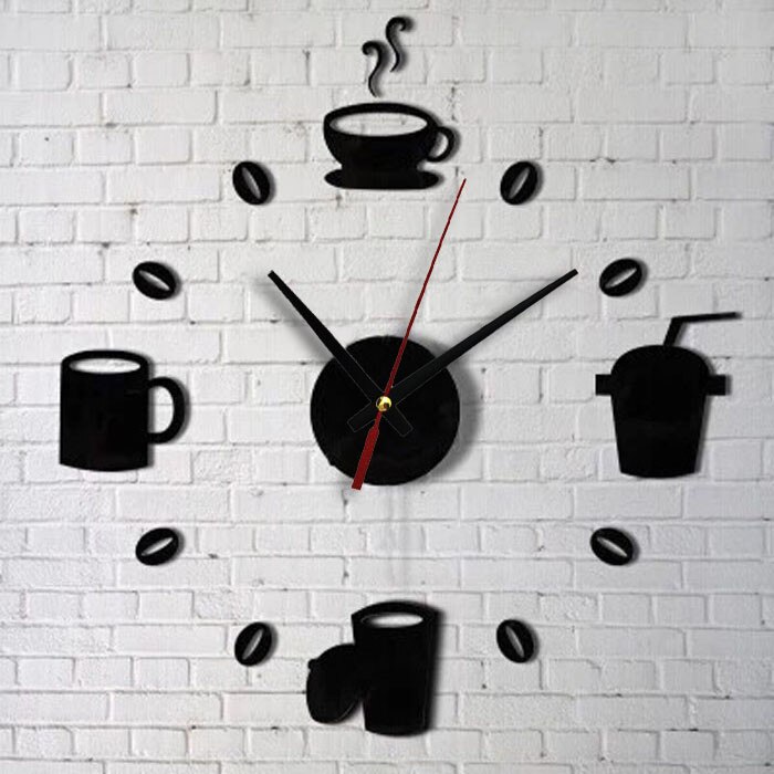 Wall Clock Modern Acrylic DIY Self Adhesive Interior Wall Decoration Clock digital large watch