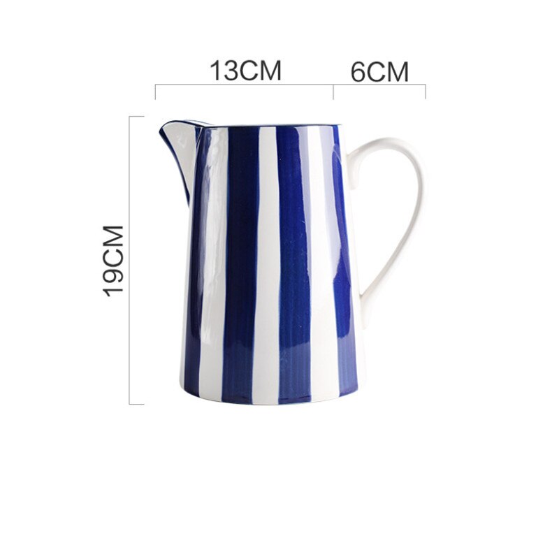 Jarra de agua de cerámica de gran capacidad japonesa, botella de té de la leche, jugo, cocina doméstica, bote de agua, taza hervidor, jarra de agua resistente al calor: Kettle B