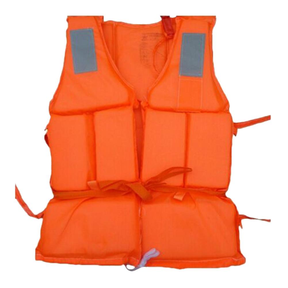 Volwassen Leven Vest Jacke Preventie Flood Foam Zwemmen Reddingsvest + Fluitje Oranje 90Kg one size