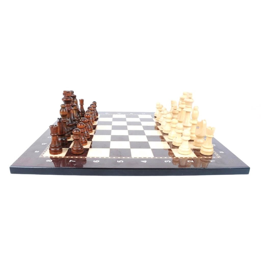 Luxury Walnut Wooden Chess Set Wood Figure Checkers Set Chess Checkers Set Information Strategy Board Games