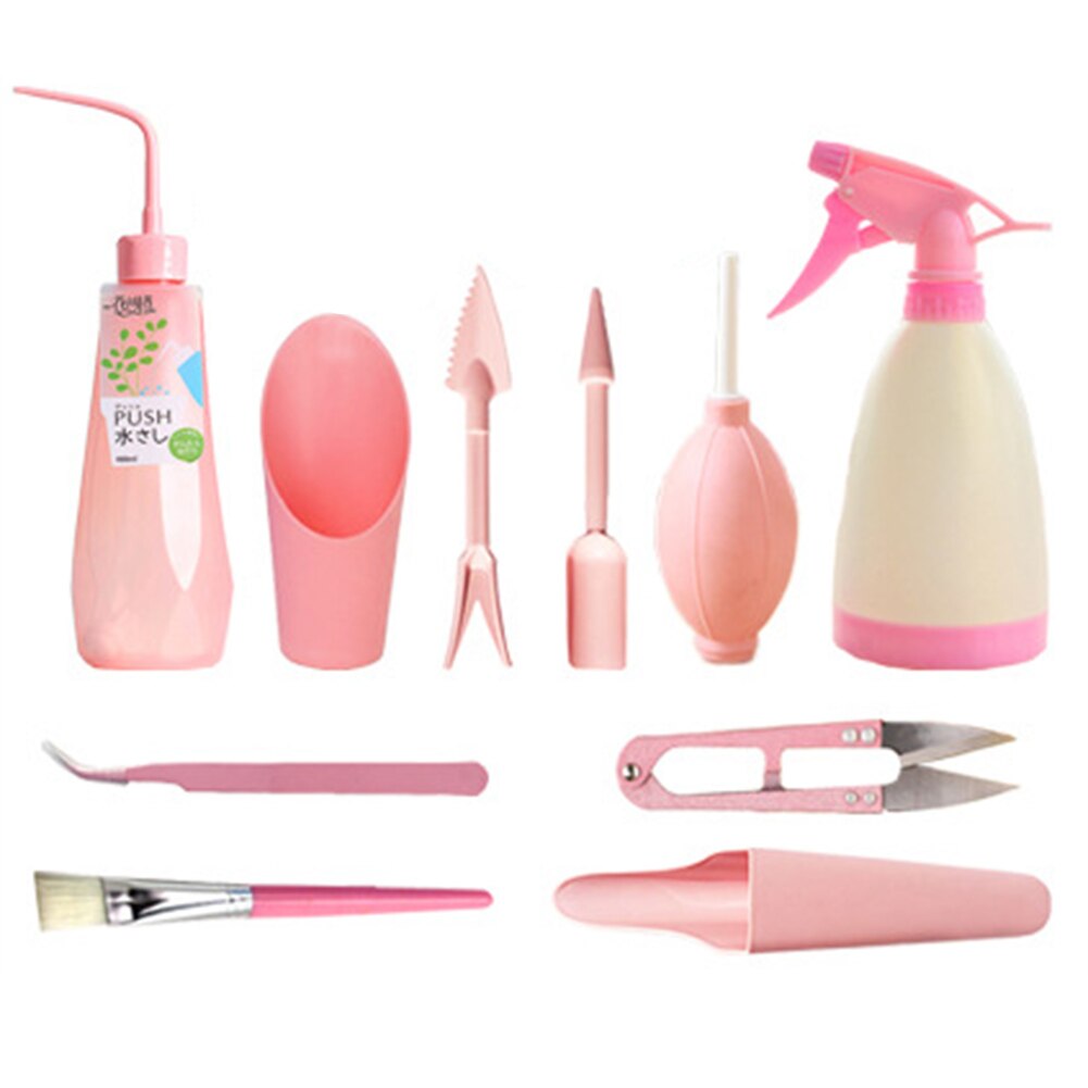 Good Healthy 5/7/10/14 Pcs Succulent Transplanting Garden Planting Hand Tools Set Garden Tools: Pink 10PCS
