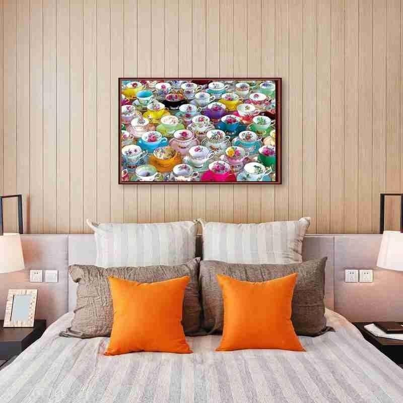 1000 Pieces Jigsaw Puzzle Teacup Picture Self-assembling For Adults Jigsaw Toy Toy Educational Puzzle Decompression Puzzles G0W9