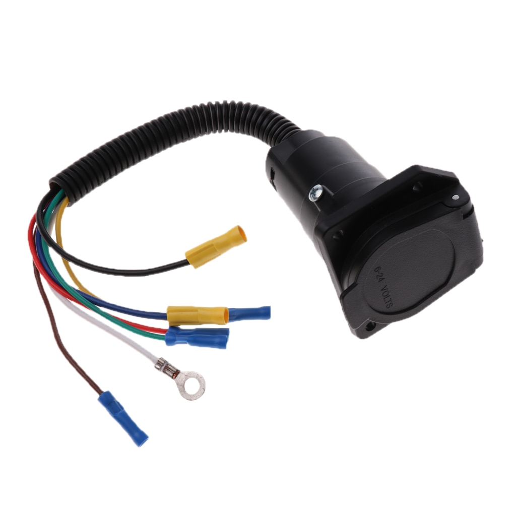 Brand 7 Pin Trailer Connector Plug Socket 7 Way Caravan RV Towing