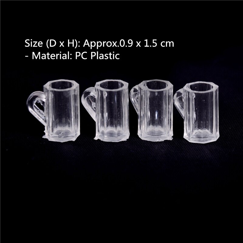 3Pcs Leuke Mini 1:12 Dollhouse Miniatuur Wijn Flessen Ice Cups Keuken Pretend Play Speelgoed Accessoires: as pic