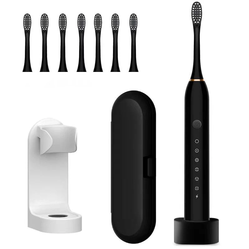Xiaomi Mijia Electric Toothbrush Rechargeable USB 6 Mode Sonic Toothbrush IPX7 Waterproof Travel Box Holder replacement head: Yellow