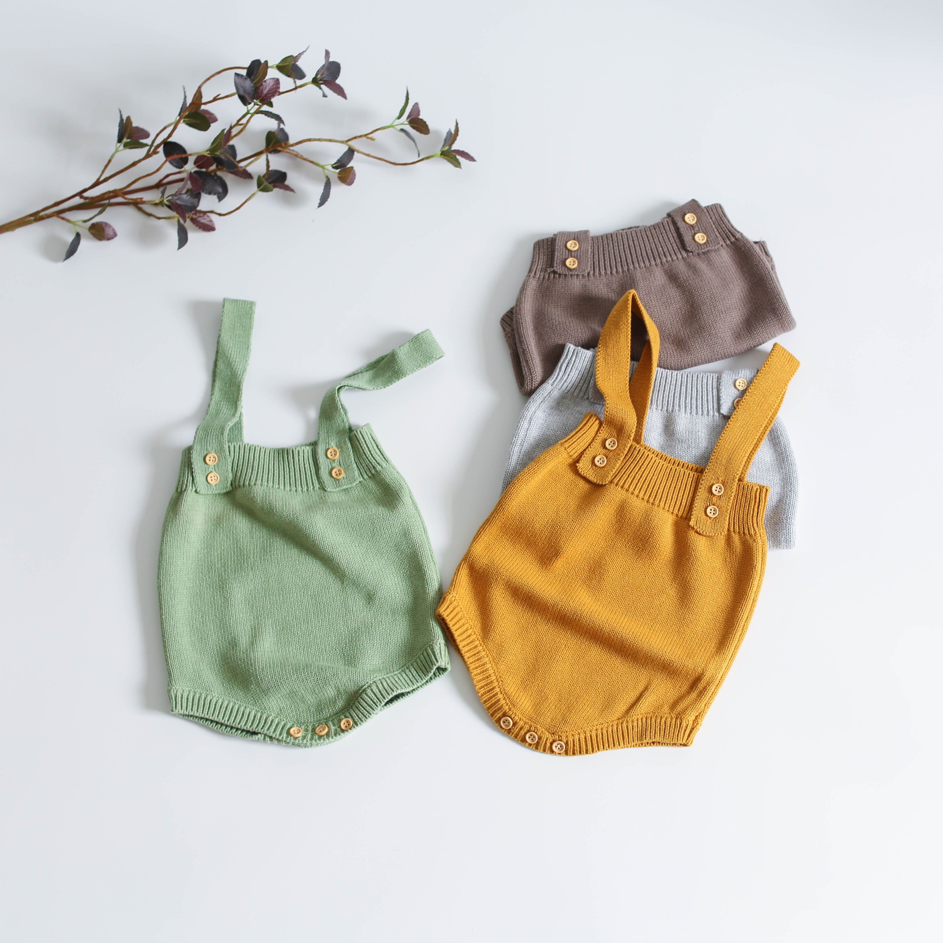 Bambino di Lavoro A Maglia Body E Pagliaccetti Carino Tute E Salopette Appena Nato Del Bambino Delle Ragazze Dei Ragazzi Vestiti Infantil Bambino Della Ragazza del Ragazzo Senza Maniche Pagliaccetto Della Tuta Del Pagliaccetto 0-24months