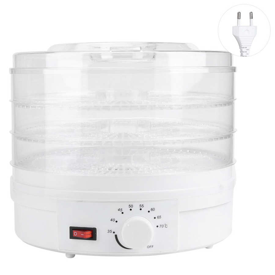 Food Dehydrator 350W 3‑Layer Removable Trays Transparent Mini Food Dryer Fruit Medicinal Materials Drying Dehydrator for: Style1