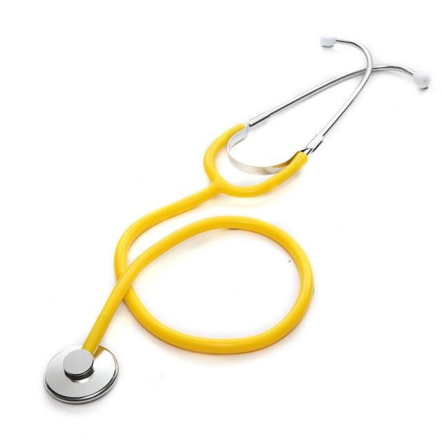 Arts Medische Apparatuur Student Dierenarts Verpleegkundige Medische Apparaat Draagbare Enkele Kop Stethoscoop Professionele Cardiologie Stethoscoop: yellow