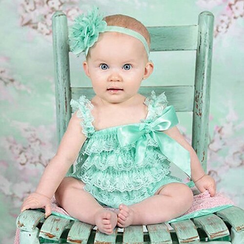 Girls' Lovely Cutie Bowknot Lace Ruffle Petti Toddler Baby Sling Romper Climb Jumpsuit