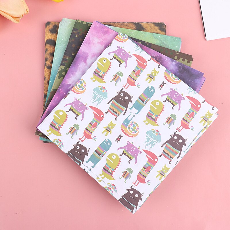 50pcs 15cm Square Origami Paper Double Side Floral Folding Sakura Craft Papers Kids Handmade DIY Scrapbooking Craft Decoration