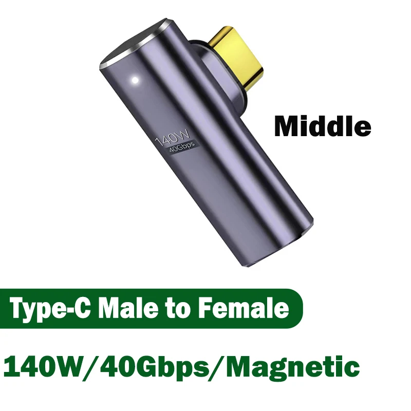 Adaptateur magnétique USB4.0 Thunderbolt 3, USB C vers Type C 40Gbps 140W 100W, câble convertisseur magnétique de charge rapide, adaptateur USB 8K