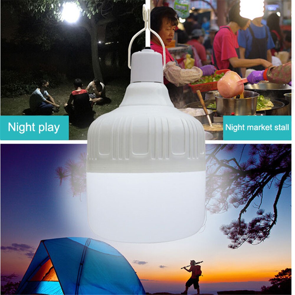 USB Rechargeable Light Bulb For Outdoor Camping 5 Model Dimmable Portable Lanterns Emergency Lights For BBQ Hanging Night Light