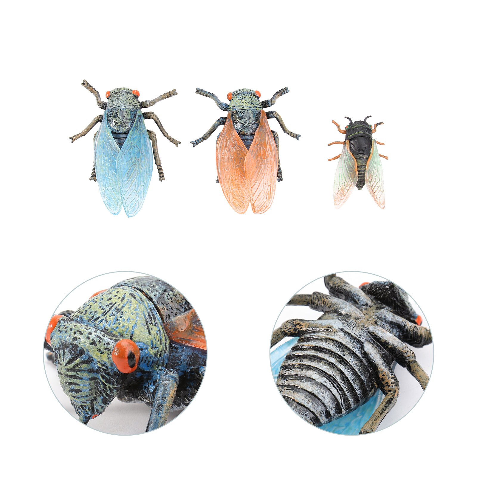 1 set naturgetreuer insektenmodellsimulation zikaden-mikrolandschaftsdekoration