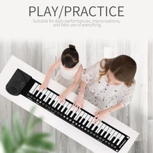 Electronic Keyboard Piano Roll Up Piano 49 Key USB Charging Children with Loud Speaker Silicon Preliminary Edition Music