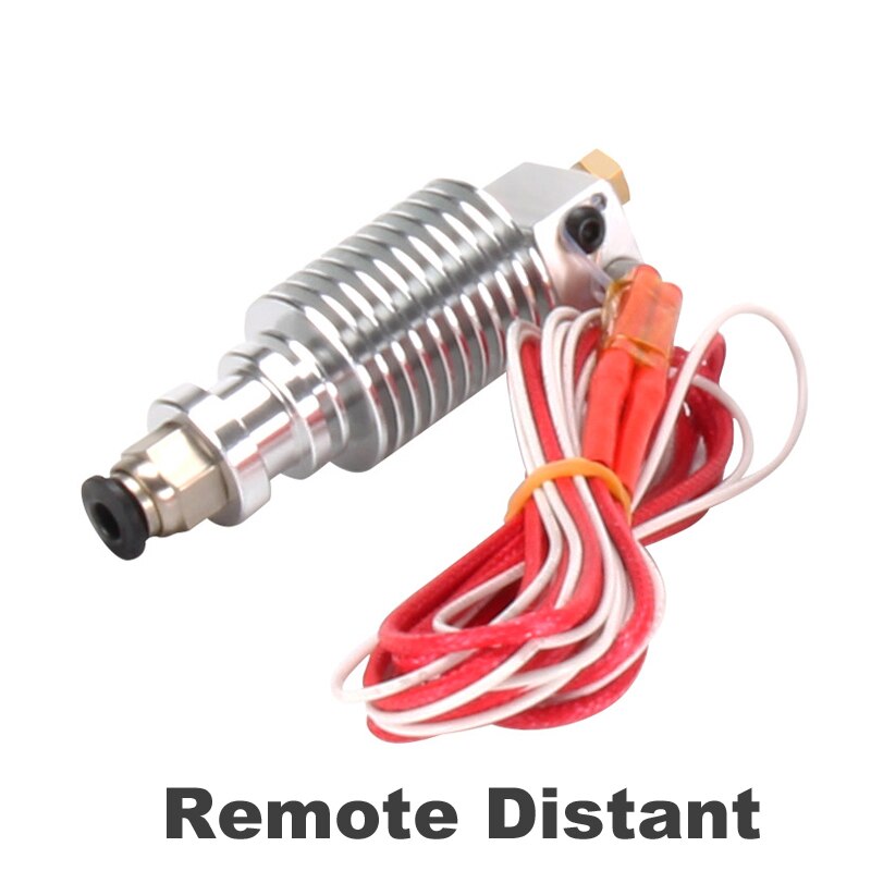 V6 J-head Hotend Remote Extruder Kit voor E3D 3D Printer Deel End Metalen Extruderspuitstuk 0.4mm heater Blok Koeler 1.75mm 3mm: 3.0mm Filament / Remote Extruder