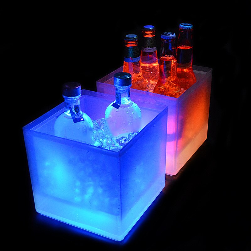 Led Ijsemmer 5L Wijnkoeler Kleuren Veranderen Champagne Wijn Emmer Voor Party Home Bar Tsh Winkel