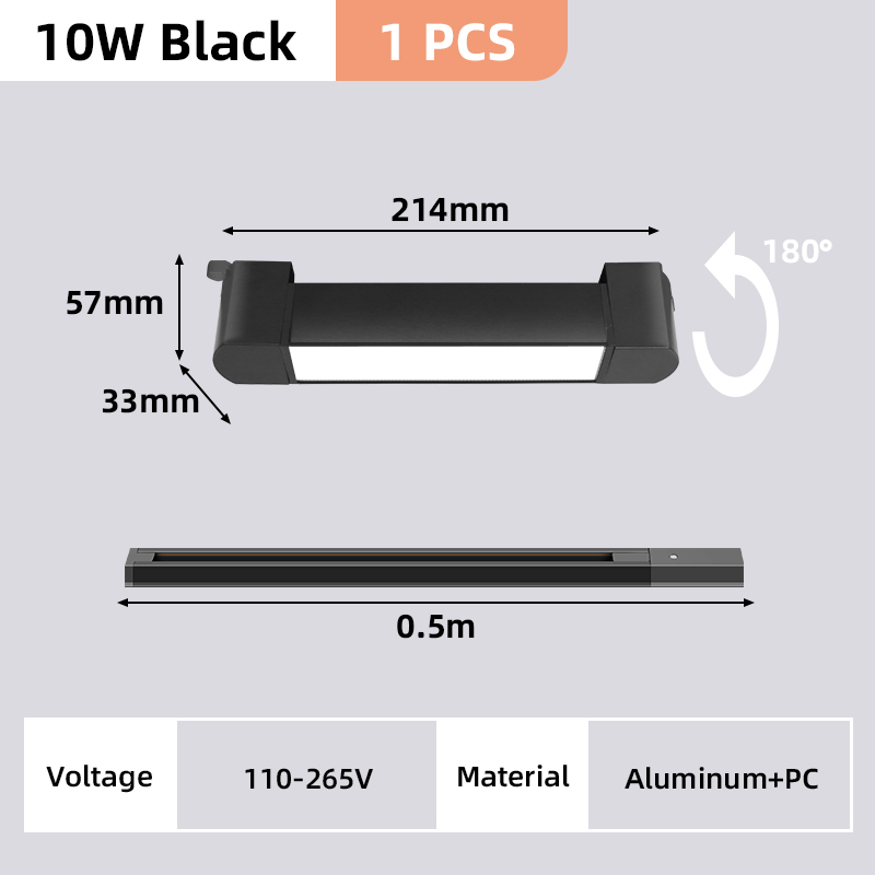 Led track light, 110v/220v long strips, track spotlight shop, decor, hanging lighting, living room, kitchen, ceiling track light set