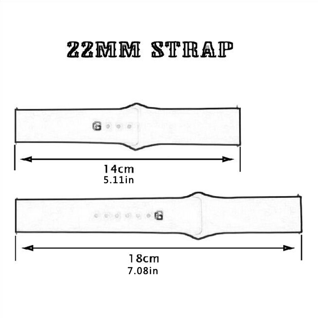 22mm Solid Color Strap Reverse Buckle Silicone Replacement Strap For Haylou Solar LS05 Series