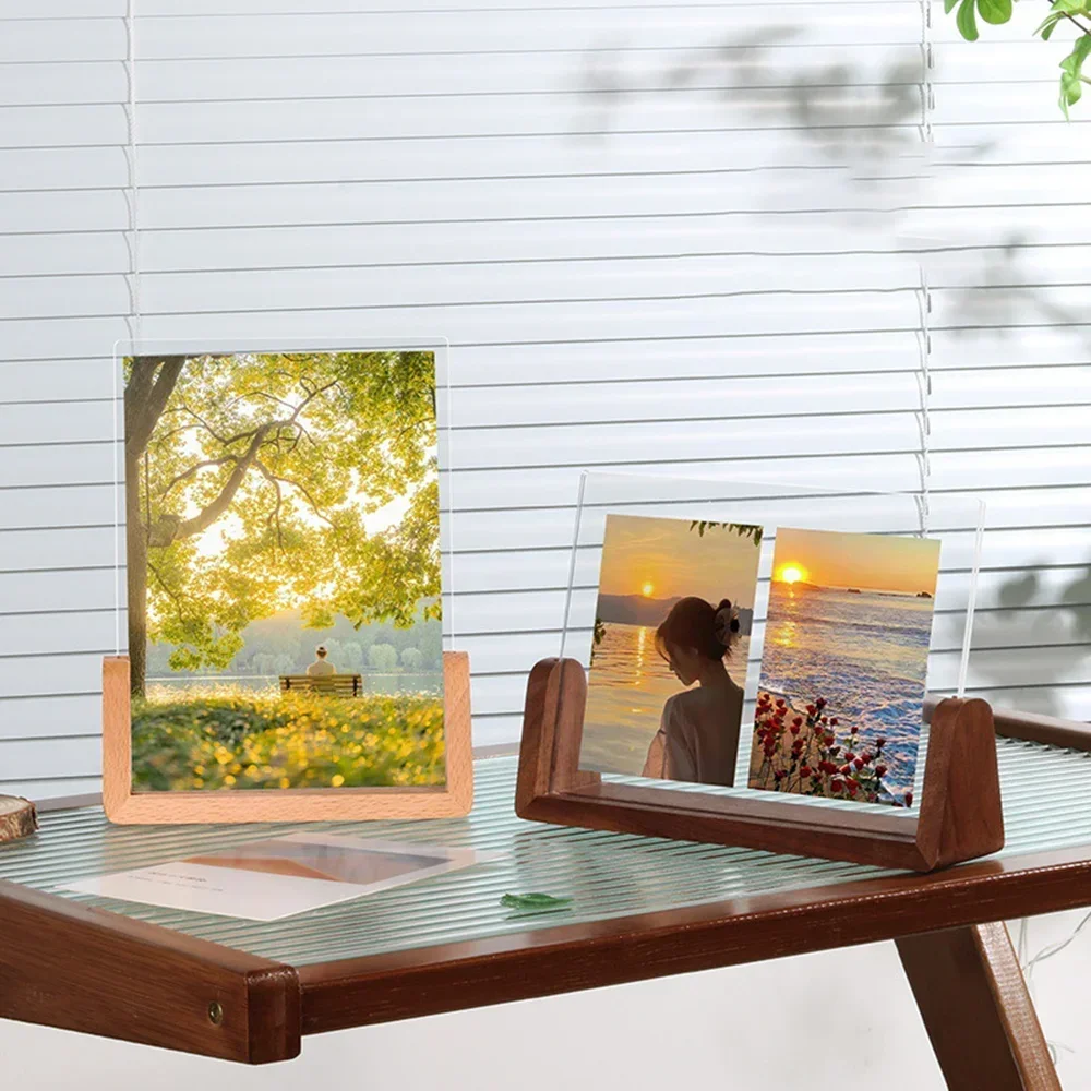 Frame Family Portrait Photography Wedding Studio Stand Ornaments Table Card Stand Acrylic Display Stand Free Photo Printing