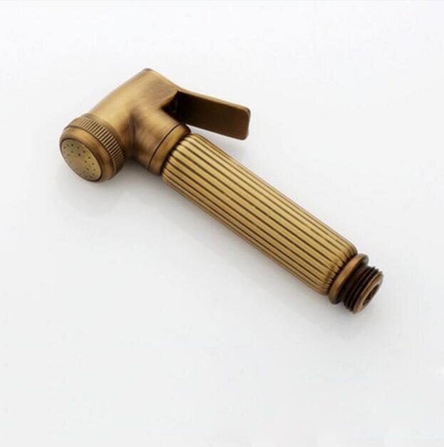 Bidé kranar vägg svart kall mässing vatten toalett hörnventil handhållen hygienisk duschmunstycke tvätt bil husdjur spruta airbrush kranar: Antik dusch