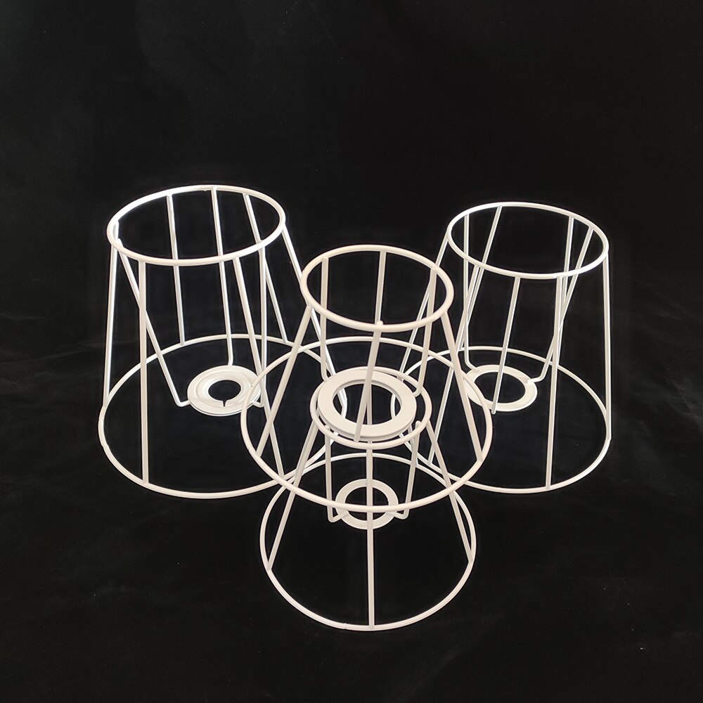 Xianfan Circular Lampshade Frame Ring 17/23.5/25.5cm Diameter Lamp Light Shade DIY Making Kit Set Iron E27 Lampshade Frame