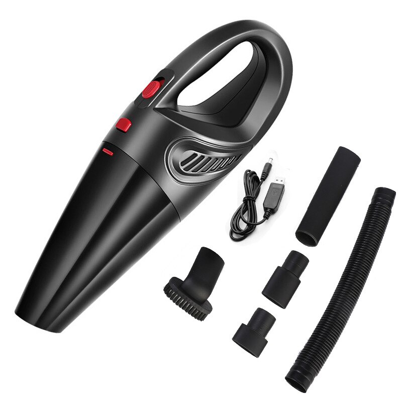 Wireless Car Vacuum Cleaner 5000Pa Cordless Powerful Cyclone Suction Wet/Dry Vacuum for Auto Home Handheld Cordless Vacuums: black