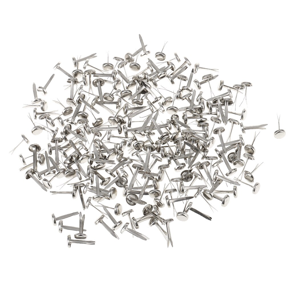 Mini sujetadores de papel para manualidades, 200 unidades, para fabricación de tarjetas, Scrapbooking, Plata