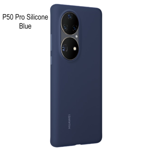 Originele Huawei P50 Pro Siliconen Case Cover Vloeibare Siliconen Luxe Case Met Microfiber Binnenkant Beschermende Shell Voor P 50 Pro: blue