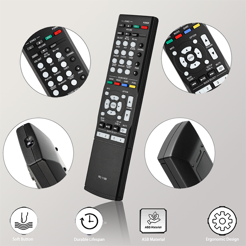 RC-1189 pour remplacement de télécommande Denon, pour récepteur AV Denon AVR-S720W AVR-S700W AVR-S710W AVR-X520BT AVR-S510BT