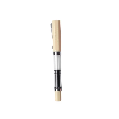 Pluma transparente de plástico para caligrafía para práctica estudiantil, punta con capucha de 0,5mm y Punta de 0,38mm, útiles escolares con tinta de Color: Juego de bolígrafos: yellow / F nib