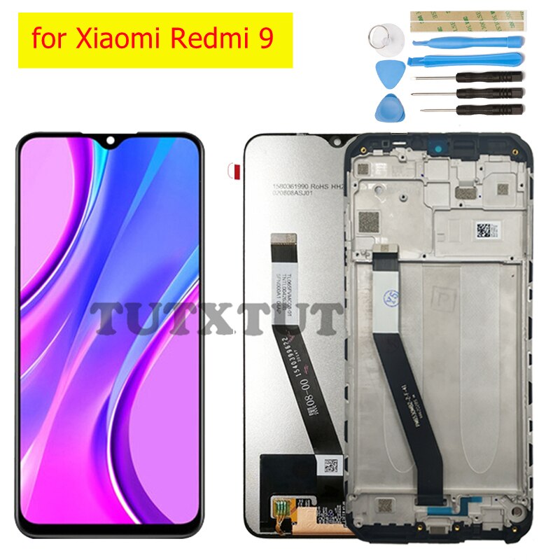 Oryginał dla Xiaomi Redmi 9 wyświetlacz LCD ekran dotykowy Digitizer zgromadzenie wyświetlacz LCD 10 punkt dotykowy naprawa części