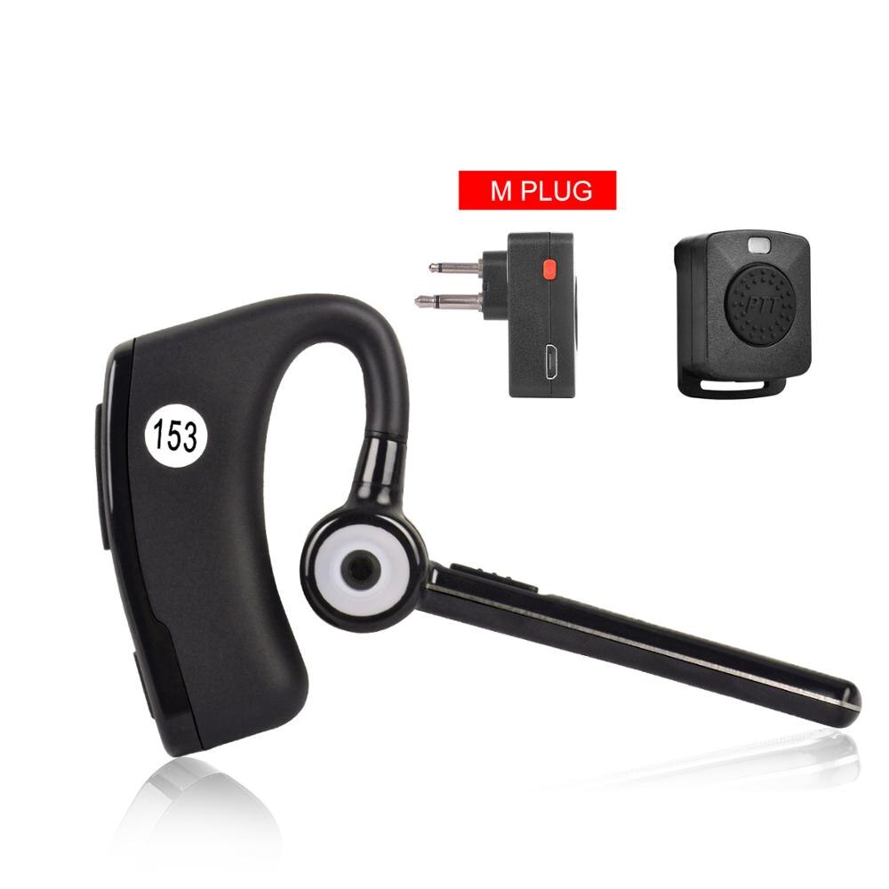 Asyduey Auricolare Bluetooth Walkie-talkie Con Adattatore M Plug E PTT Wireless – Per Hotel, Ristoranti E Ricevitori