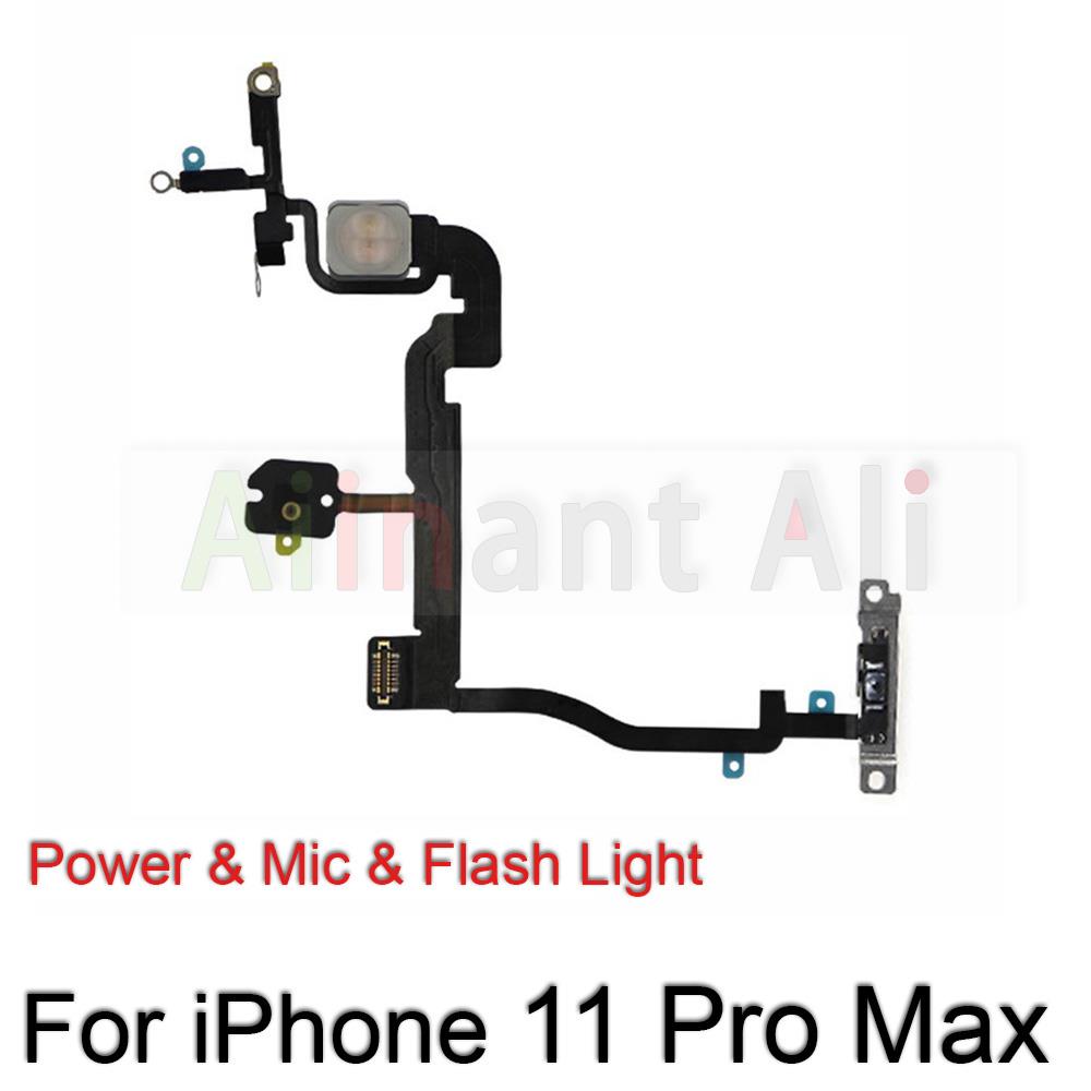 Originele Power Volume Knoppen Mute Draadloze Opladen Flash Licht Macht Flex Kabel Voor Iphone 11 Pro 11Pro Max Reparatie Onderdelen: 11 Pro Max Power