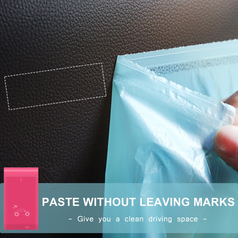 50pcs Car Trash bag Disposable Self-Adhesive Car Biodegradable Trash Rubbish Holder Garbage Storage Bag Vomit Bags Car Trash bin