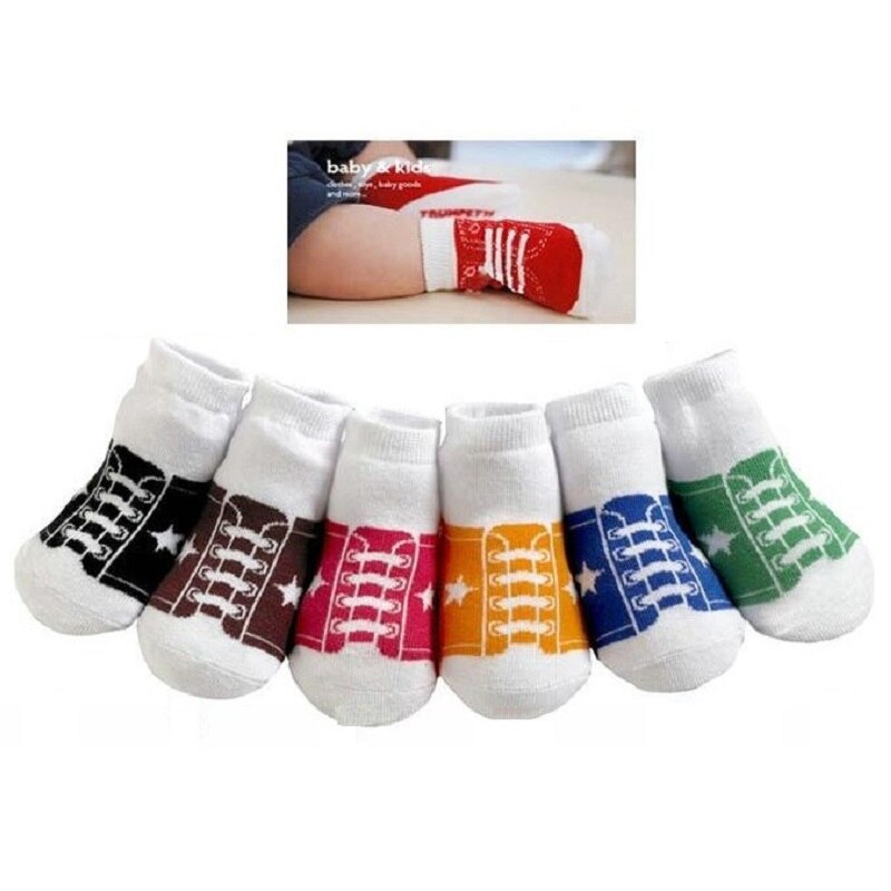 6 Paar Sokken Kinderen Baby Jongens Schoenen Antislip Vloer Schoen Bebe Slippers Casual Katoen Kind Pantufa Korte Sokken
