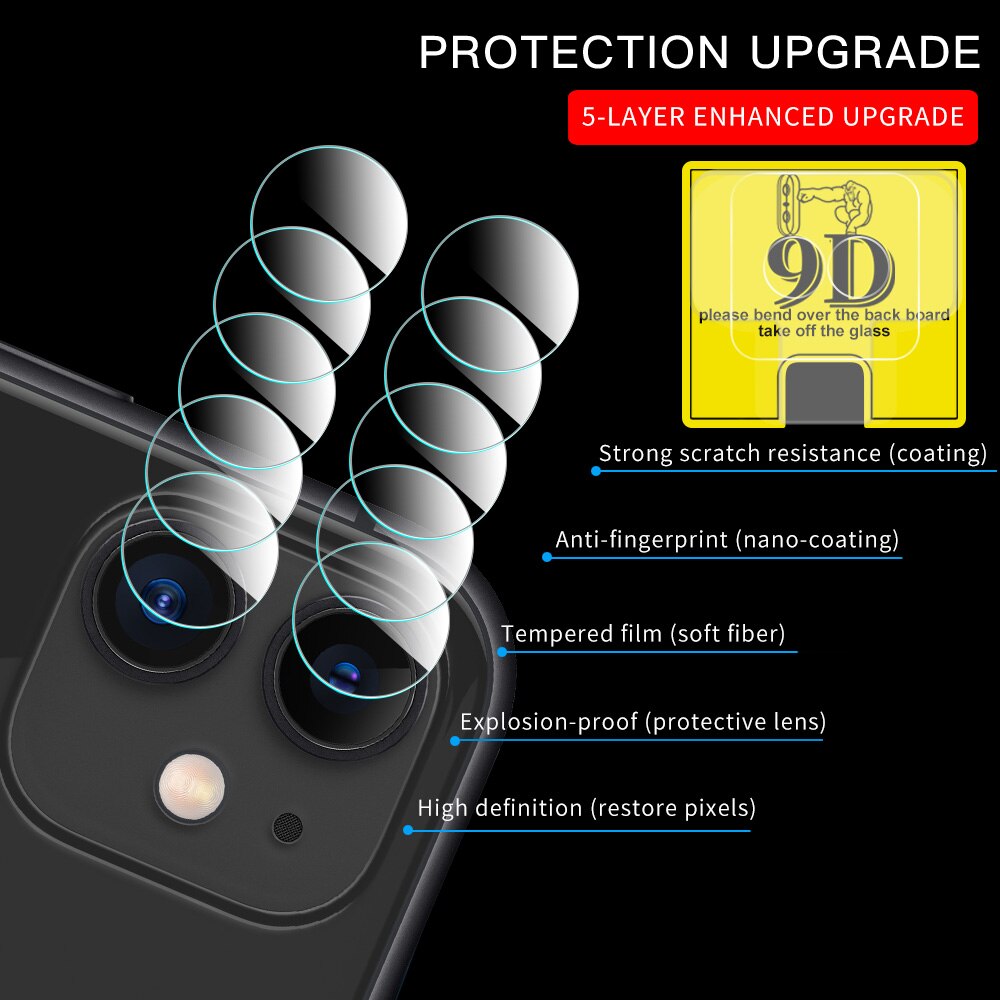 1 Pcs Camera Lens Tempered Glass For iPhone X/XS XR 11 11Pro 12 12MAX 12Pro 12 Pro MAX Glass Protector Film Lens Protector cover