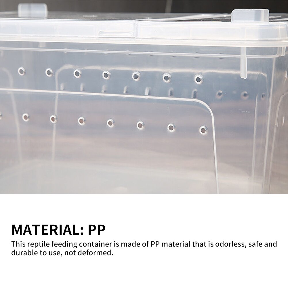 Scorpion Reptile Box Terrarium Food Feeding Transparent PP Transport Lizard Container House Insects For Snake Spide Habitat