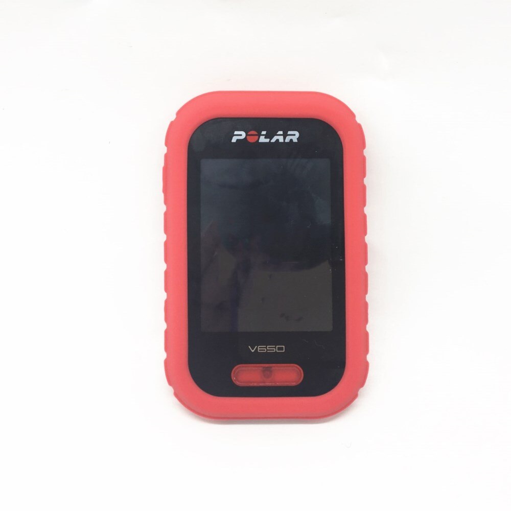 Funda protectora de silicona para ordenador de bicicleta POLAR V650 GPS,: 1pc Red