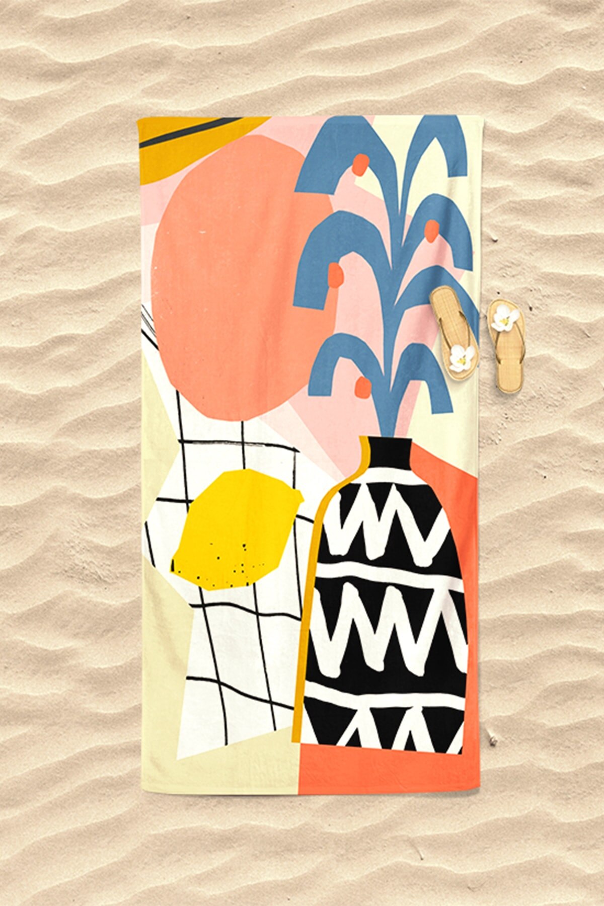 Unisex Orange Color Home Beach Towel